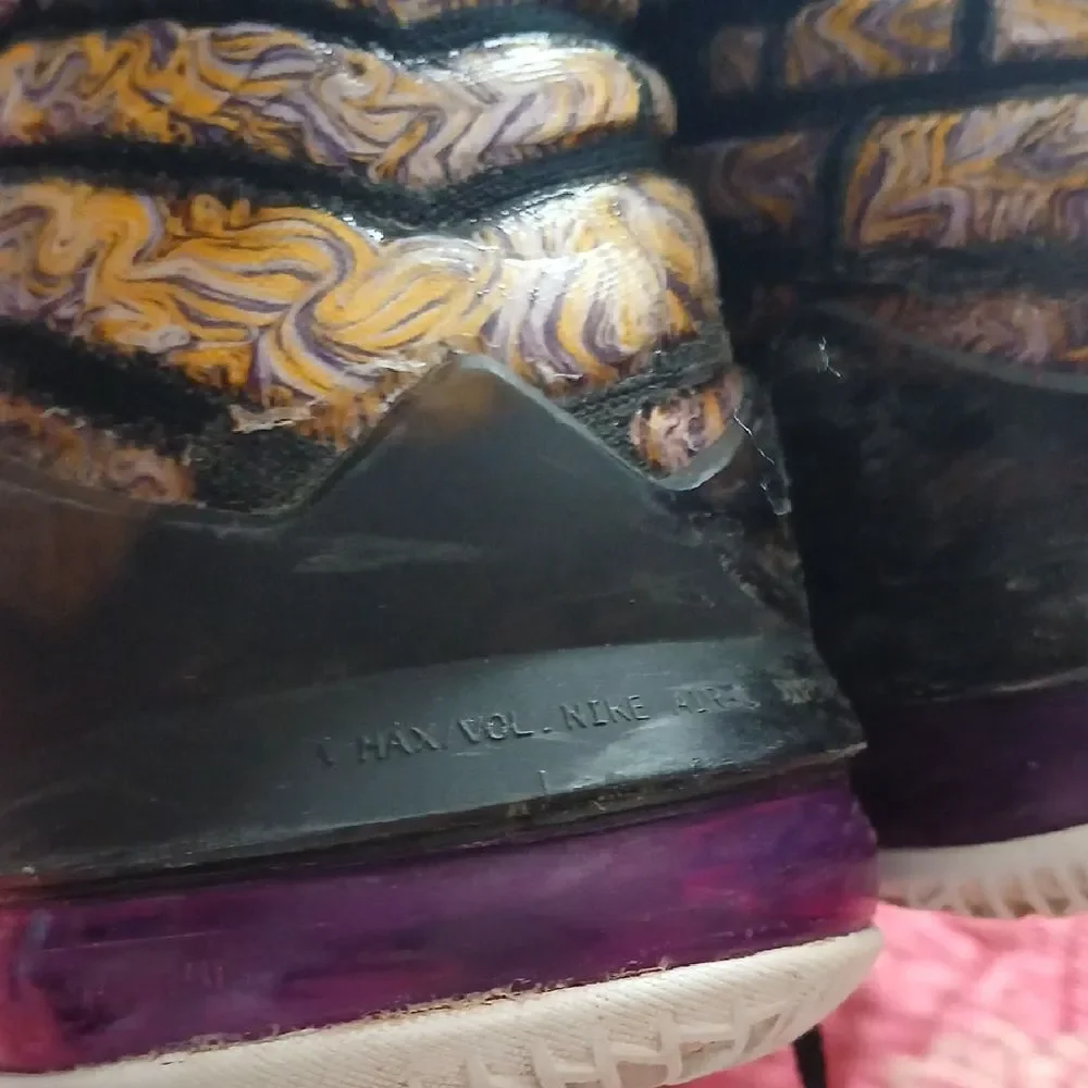 LeBron 17 Black and Gold Athletic Sneakers
